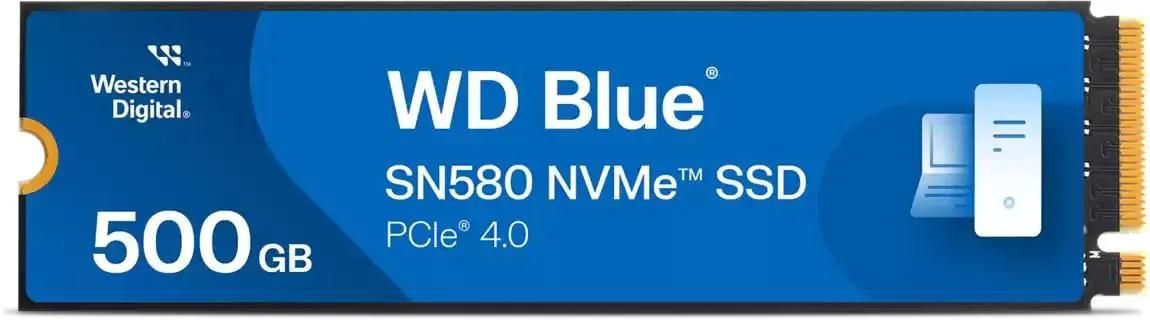 SSD накопитель WD Blue SN580 WDS500G3B0E 500ГБ, M.2 2280, PCIe 4.0 x4,  NVMe,  M.2