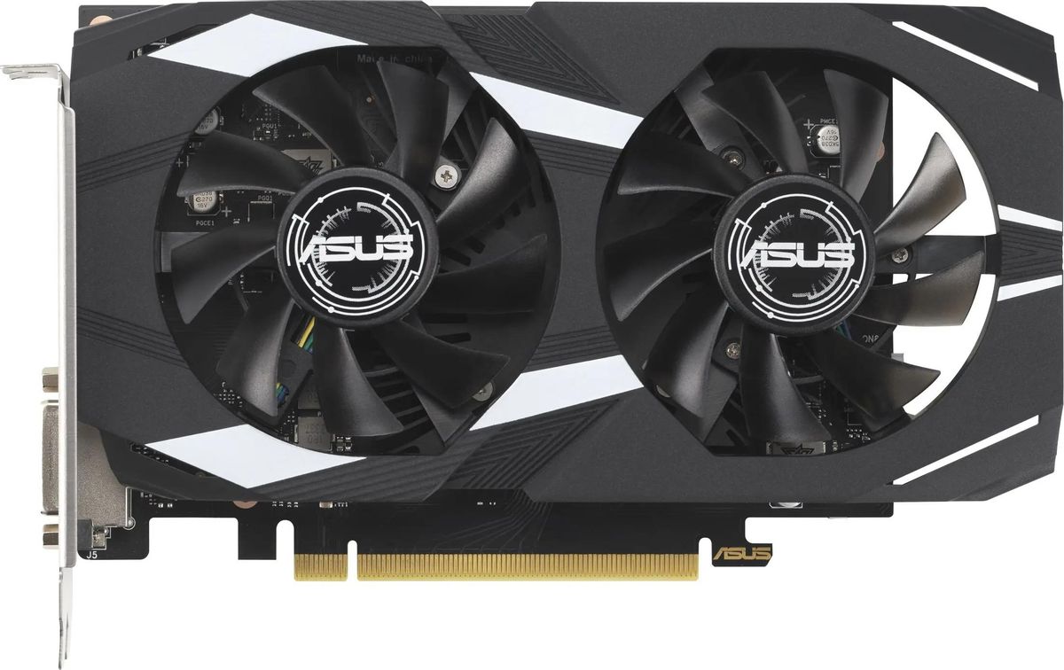 Видеокарта ASUS NVIDIA  GeForce RTX 3050 DUAL-RTX3050-O6G 6ГБ Dual, GDDR6, OC,  Ret