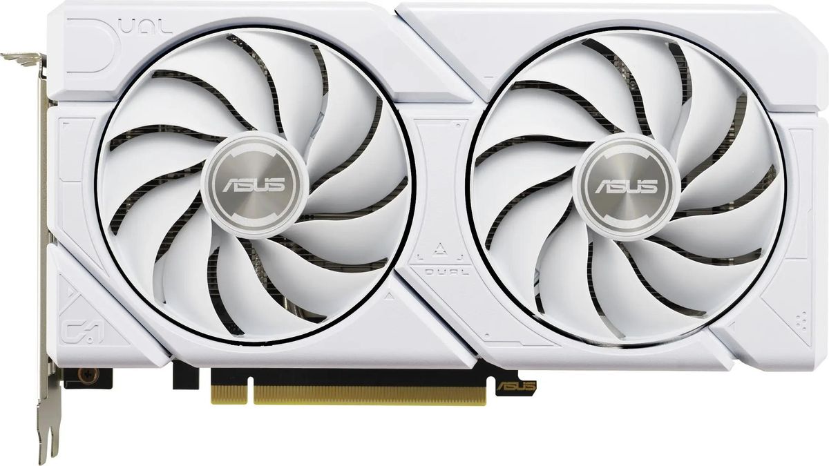 Видеокарта ASUS NVIDIA  GeForce RTX 4070 Super DUAL-RTX4070S-O12G-EVO-WHITE 12ГБ Dual, GDDR6X, OC,  Ret