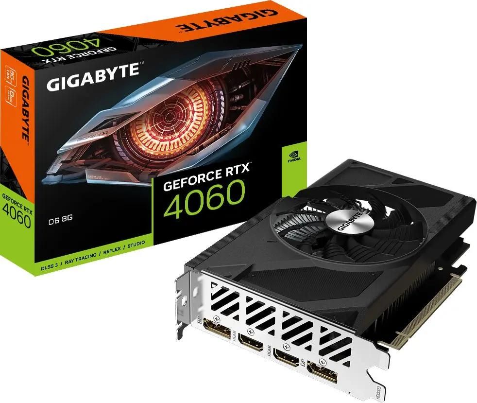 Видеокарта GIGABYTE NVIDIA  GeForce RTX 4060 GV-N4060D6-8GD 8ГБ GDDR6, Ret