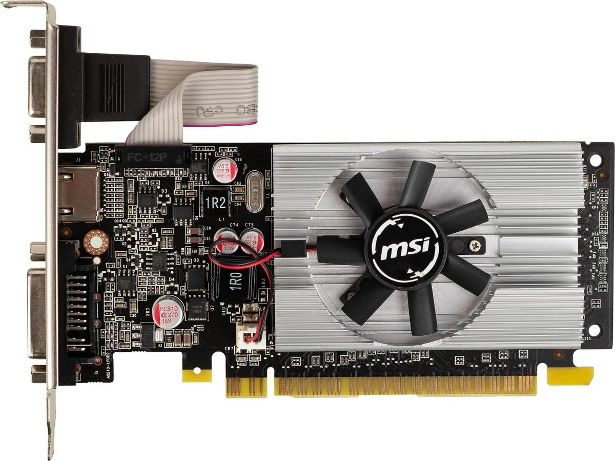 Видеокарта MSI NVIDIA  GeForce 210 N210-1GD3/LP 1ГБ DDR3, Low Profile,  Ret