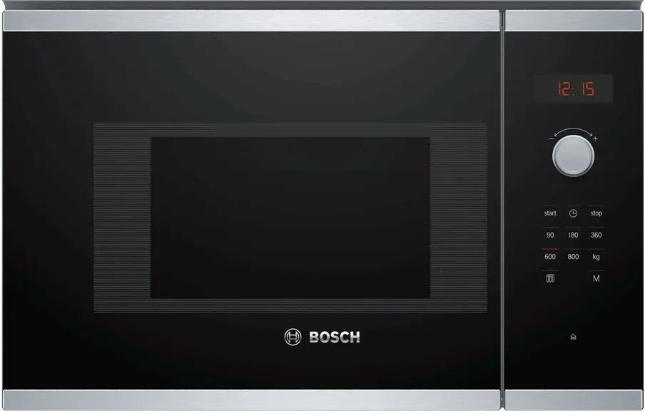 Встраиваемая микроволновая печь Bosch BFL523MS0, 20л, 800Вт, нержавеющая сталь