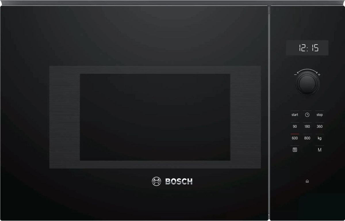 Встраиваемая микроволновая печь Bosch BFL524MB0, 20л, 800Вт, черный