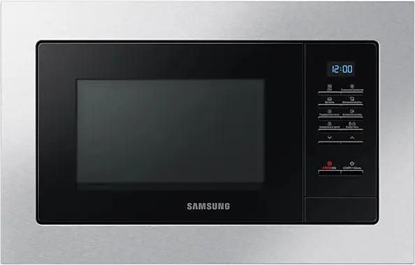 Встраиваемая микроволновая печь Samsung MS20A7013AT/BW, 20л, 850Вт, нержавеющая сталь